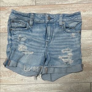 American Eagle Outfitters Next Level Stretch Distressed Jean Shorts Size 0